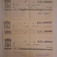 Cambiali Storiche B.P.L. anni '50 - Lotto da 4