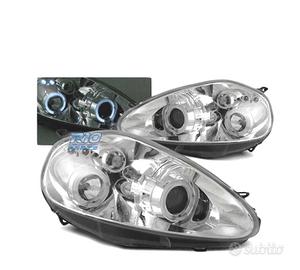 FARI OCCHI ANGEL FIAT GRANDE PUNTO 05-08 CROMATI