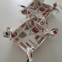 Set 2 cestini in stoffa artigianali 