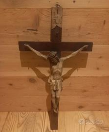 Cristo crocifisso antico in legno 