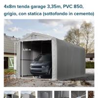  tenda garage mai montato 