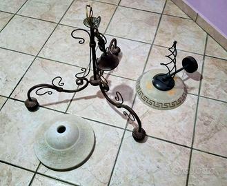 lampadario più applique 