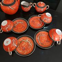 Set tazze e teiera porcellana cinese