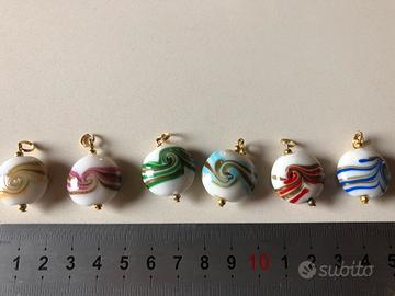 Ciondoli vetro lotto 100 pezzi