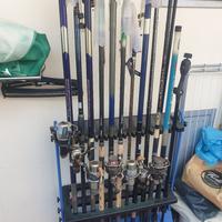 CANNE DA PESCA PROFESSION PIÙ PORTACANNE CON RUOTE