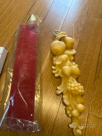 Ghirlanda candela cera d’api 30 cm mangiafumo