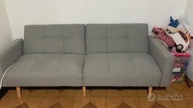 1divano ecopelle+1divano letto