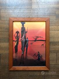 Quadro paesaggio africano