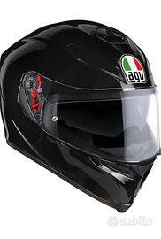 Casco integrale agv k5 nero lucido doppia visiera