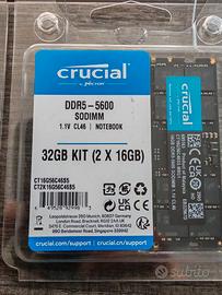 RAM Crucial DDR5 5600 32GB Kit (2x16GB) SODIMM