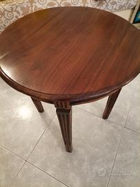 tavolino tondo in legno