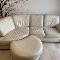 Divano angolare in pelle