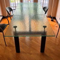 Tavolo LC6 in cristallo Le Corbusier per Cassina
