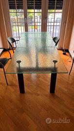 Tavolo LC6 in cristallo Le Corbusier per Cassina