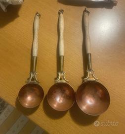 Mestoli in rame 3 dimensioni 34 cm