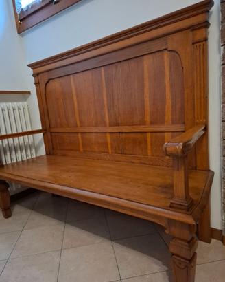 Antica panca in masselli di rovere