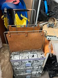 Porta riviste in pelle d epoca