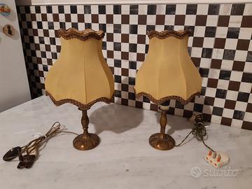 coppia di abajoure da comodino 