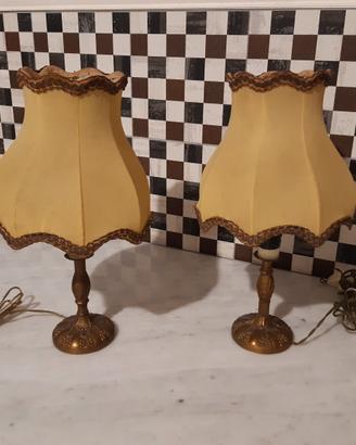 coppia di abajoure da comodino 