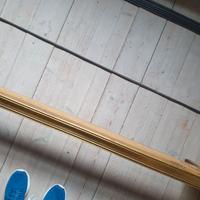 6 mantovane vintage in legno dorate per tende