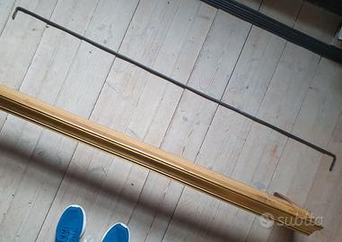 6 mantovane vintage in legno dorate per tende