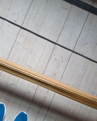 6 mantovane vintage in legno dorate per tende