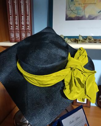 cappello a tesa larga nero intenso interca
