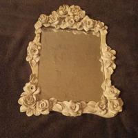  antico specchio ceramica bassanese 
