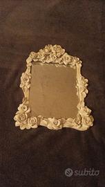  antico specchio ceramica bassanese 
