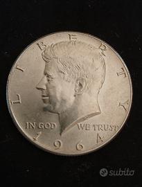 Mezzo Dollaro Kennedy 1964 Argento 900 di 12,50