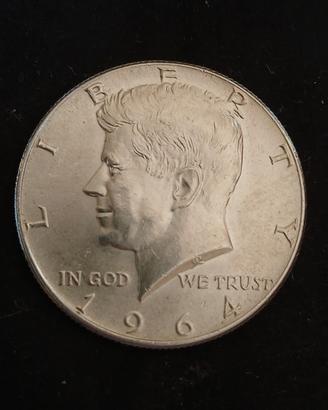 Mezzo Dollaro Kennedy 1964 Argento 900 di 12,50
