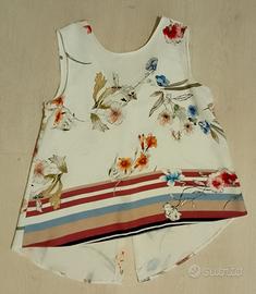 Camicia smanicata floreale Kaos taglia S