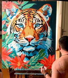 LA TIGRE DELLA MALESIA. Olio su tela. 80x100