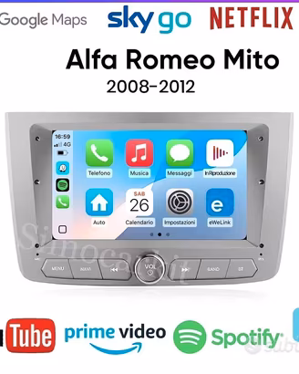 Autoradio CarPlay Android Auto per Alfa MiTo 7"