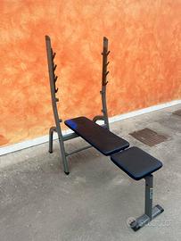 Panca con porta bilanciere 