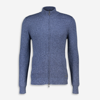 TRUSSARDI - Maglione Nuovo Lana/Cashmere Zip M Blu