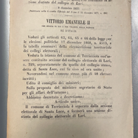 Terricciola 1877 regio decreto vittorio emanuele I