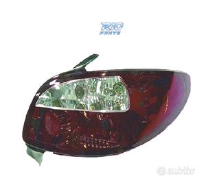 FANALI PER PEUGEOT 206 98-09 ROSSO AFFUMICATO