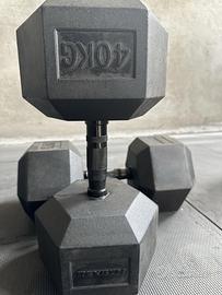 Manubri 40 kg gommati professionali – coppia