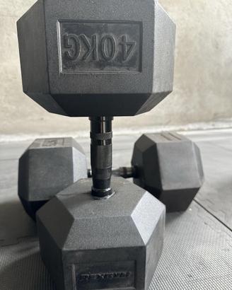 Manubri 40 kg gommati professionali – coppia
