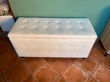 Panca contenitore bianca