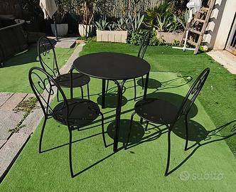 set da giardino in metallo