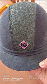 Cap Charles Owen Tg. 58 Nero Glitter Equitazione