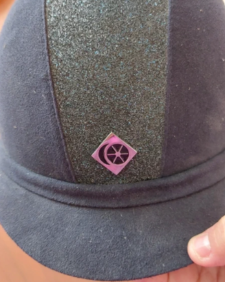 Cap Charles Owen Tg. 58 Nero Glitter Equitazione