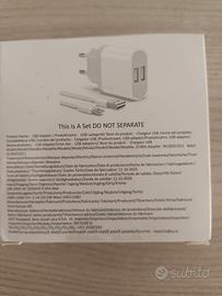 50 CARICATORI CON DOPPIA PORTA USB E CAVO