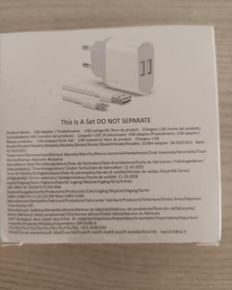 50 CARICATORI CON DOPPIA PORTA USB E CAVO