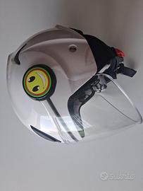 casco jet bambino per moto bianco
