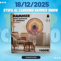 Stufa a carbonio Hammer HAMSH57 – 1000W – NUOVA