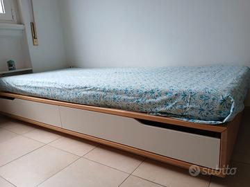 Letto singolo IKEA MANDAL con cassetti 