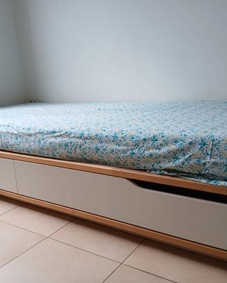 Letto singolo IKEA MANDAL con cassetti 